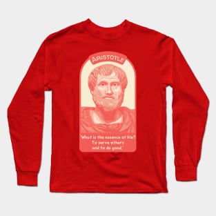 Aristotle Portrait and Quote Long Sleeve T-Shirt